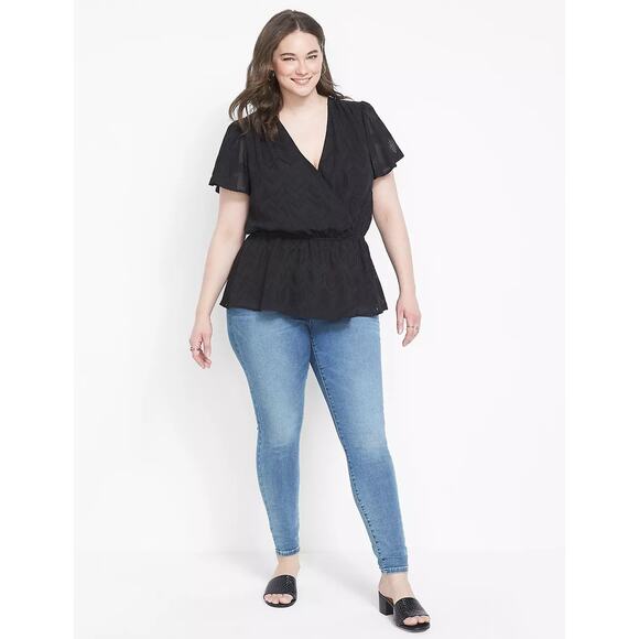 Lane Bryant Surplice-Neck Peplum Top | Size 26/28 - Picture 4 of 9